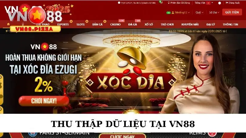 Dữ liệu được thu thập tại VN88
